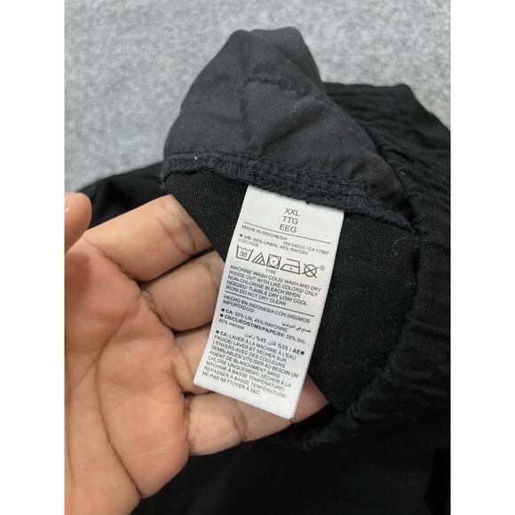 Coastal Resort Linen Blend Crop Pants 2XL Minimalist Scandi Cabincore Palm Beach - Picture 4 of 12